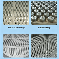 Plateaux de distillation Pingxiang Dai-Er : Composants internes de colonne en SS316L, plateaux à capuchons à bulles et à tamis pour systèmes de process chimiques