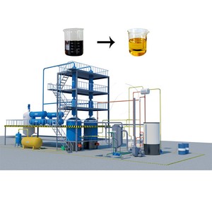 Planta de Refinación de Aceite Usado a Diésel de Alta Calidad, Sistema de Refinería de Petróleo Crudo con Torre de Destilación - Product Image 1