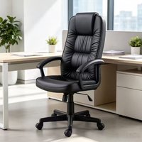 Chaise de direction à dossier haut, chaises de salle de conférence avec revêtement en cuir PU pour usage de bureau