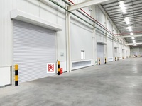 Porte de sécurité extérieure en aluminium à enroulement, rideau double couche, porte renforcée pour entrepôt et atelier