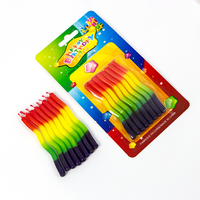Bougies de fête en spirale multicolores, 8 pièces, à combustion propre, non toxiques, torsadées, pour Noël, prêtes à la vente au détail