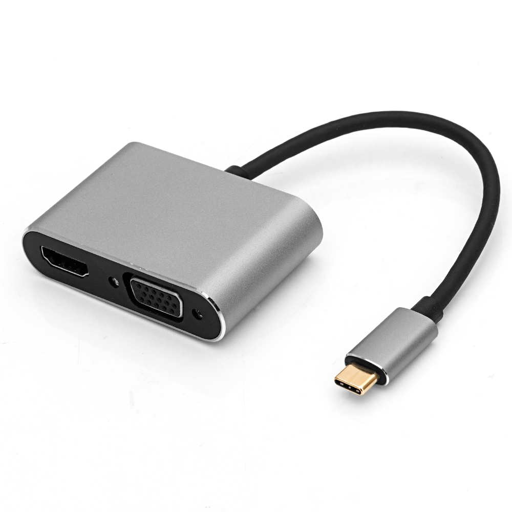 Высокое качество, добавьте для сравнения конвертер с Share Type C на HDMI + VGA ,USB Type C с несколькими портами для мобильного телефона на ноутбук