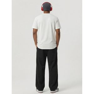 Pantalones Deportivos Holgados para Hombre FOXA, Corte Ancho, con Cordón y Bolsillos, Estilo Casual Y2K, Material Elástico de Algodón y Spandex - Product Image 4