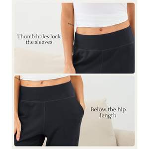 Pantalon de jogging ultra doux et extensible pour femme avec poches, longueur sous les hanches, idéal pour le yoga, les voyages et la détente - Product Image 3