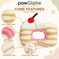Collier de récupération pour chats en forme de tranche de gâteau Tiramisu, anti-léchage quotidien, vente en gros, vente au détail, OEM, ODM, marque privée PawGlobe