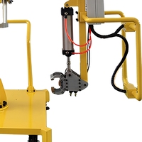 Chariot mobile industriel avec bras d'assistance pneumatique, capacité 300 kg, pour levage de bobines d'acier, modules de batterie et pièces, avec pince de positionnement de précision