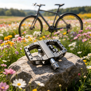 <span class=keywords><strong>Pedales</strong></span> de Bicicleta de Montaña Worldcycle Ultraligeros de Doble Función |   <span class=keywords><strong>Plataforma</strong></span> de Aluminio 6061 sin Clip para Eje Compatible con Cr-Mo - Product Image 5