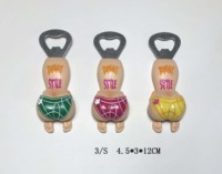 Aimant 3D de réfrigérateur de conception de fille de bikini de beauté avec l'ouvreur, aimant de réfrigérateur de résine de style de plage pour la décoration à la maison, artisanat de résine de souvenir