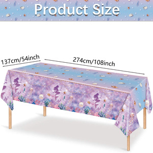 Pink Purple Mermaid Theme Girl Party Paper Plate Children's Birthday Party <b>Dinnerware</b> Supplies <b>Set</b> Kid Mermaid Party Supplies - Product Image 6