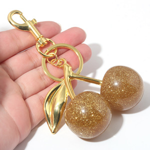 Hot Bán Sang Trọng Kim Loại Xe Móc Chìa Khóa Của Phụ Nữ Trái Cây Mô Phỏng Mặt Dây Chuyền Keyring UV Đồ Trang Sức Cổ Điển Quà Tặng Trang Trí Phụ Kiện - Product Image 4