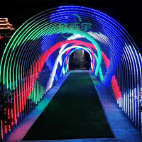 Lámpara de túnel RGB de vendedor caliente, luz con motivo 2D impermeable para exteriores