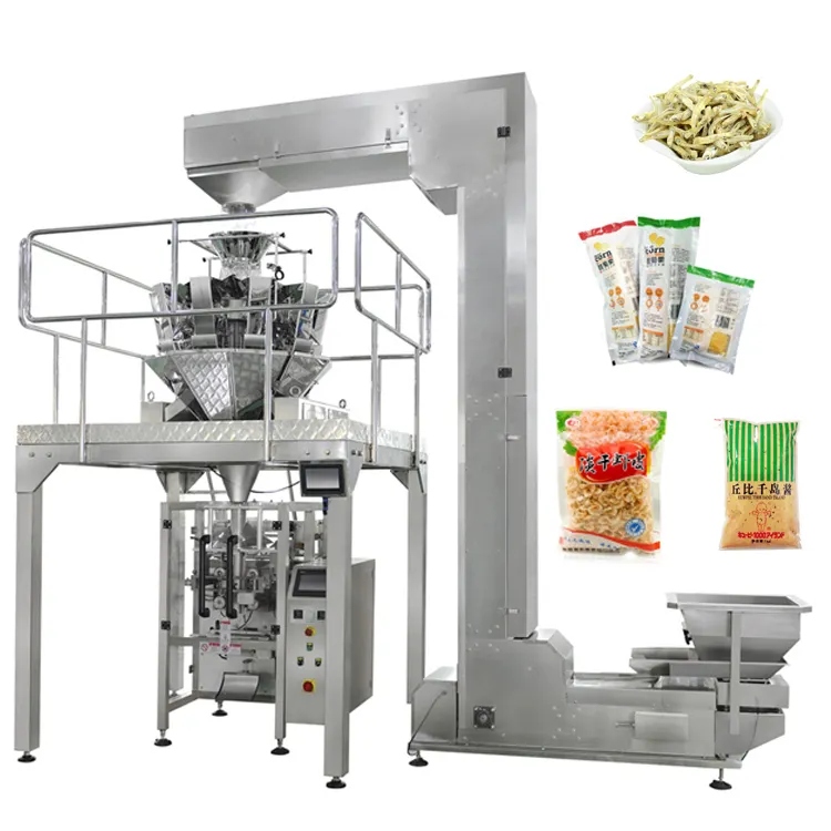 Machine d'emballage automatique pour snacks secs, 12 pièces, 1kg, pour chiens, casse-noix, sac de grains, riz, café, céréales