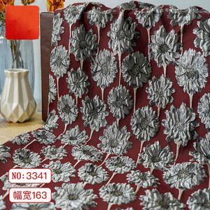 3D <span class=keywords><strong>estambre</strong></span> filigrana Lotus tejido exquisito Jacquard flor tela para vestidos - Product Image 2