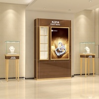 Vitrine de présentation de bijoux moderne avec éclairage LED, miroir encastré mural, verrouillable, logo personnalisable