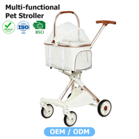 Poussette pliable multifonctionnelle légère pour animaux de compagnie, très vendue, avec panier amovible pour chats et chiens de taille moyenne/grande
