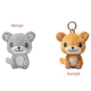 Portachiavi morbido personalizzato carino orso farcito gatto animale personalizza produttore di giocattoli personalizzati animali di peluche portachiavi - Product Image 4