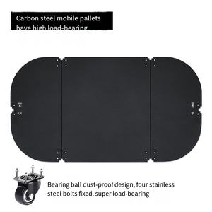 금속 심기 상자 화분 정원 침대 내 하중 용 공장 스테인레스 스틸 현대 친환경 모바일 팔레트 풀리 - Product Image 2