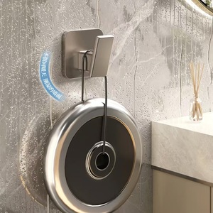 Modern Adhesive Robe Hook Gunmetal Gray Heavy Duty <b>Wall</b> Mounted Bathroom Entryway <b>Coat</b> <b>Rack</b> Storage Hook - Product Image 1