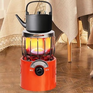 Mini <span class=keywords><strong>chauffage</strong></span> au gaz en acier inoxydable 2 en 1 pour la cuisson et le <span class=keywords><strong>chauffage</strong></span>, idéal pour les voyages en voiture, la randonnée, l'alpinisme et les activités hivernales en plein air - Product Image 1
