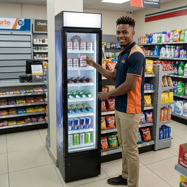 Nuelead NE-105CL Upright Refrigerator Beverage Refrigerator Compact Refrigerator with Glass Door Light