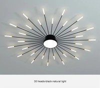 Plafonnier LED moderne nordique en métal avec télécommande et gradation pour le salon