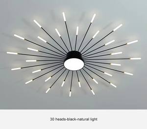 Moderno LED luce a sospensione nordico in metallo lampadario plafoniere con telecomando e dimmerabile per soggiorno - Product Image 6