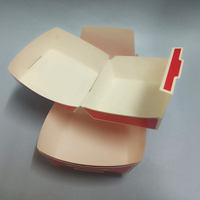SP2843 Vente en gros de contenants en papier compostables pour hamburgers, frites, emballages à emporter pour la restauration rapide