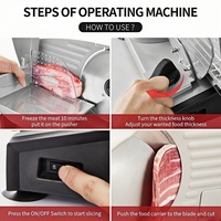 Nouvelle trancheuse à viande électrique automatique pliable avec lame en acier inoxydable et épaisseur réglable pour une utilisation en cuisine