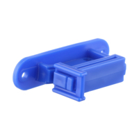 Blauwe elektrische afrasteringsisolatorclip voor 20-40 mm polytape, UV-bestendig plastic