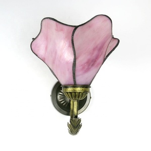 Lámpara de Pared con Pantalla de Vidrio Teñido Hecha a Mano LongHuiJing, Lámparas de Pared con Forma de Flor Europea, Lámparas de Pared Tiffany para Sala de Lectura - Product Image 3