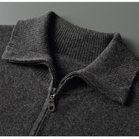 Ensemble de survêtement en laine mérinos 100% pour homme, avec logo personnalisé OEM, veste en tricot épaisse, pantalon, tenue en 2 pièces, costume en tricot d'hiver, pull