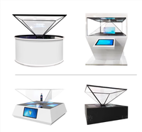 Vitrine hologramme à 270 degrés wifi système de fenêtres écran tactile transparent projecteur hologramme 3d