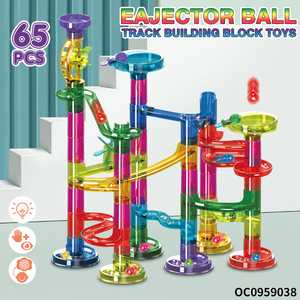 Nhấp nháy trượt bóng theo dõi trong suốt xây dựng lớn khối đá cẩm thạch chạy đồ chơi trò chơi cho trẻ em - Product Image 2