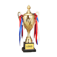 Nouveauté Prix d'usine Trophées et récompenses traditionnels en métal émaillé dur gravés au laser pour le football mondial