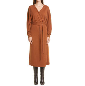 Morbido Cardigan Lungo Invernale <span class=keywords><strong>in</strong></span> <span class=keywords><strong>Lana</strong></span> e Cashmere per Donna, Vestito Maglione a Maniche Lunghe <span class=keywords><strong>in</strong></span> Cashmere Lavorato a Maglia - Product Image 6