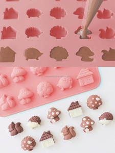 <span class=keywords><strong>Moule</strong></span> à glaçons en silicone de qualité alimentaire coloré personnalisé pour la cuisson et la congélation sur le thème de l'automne en silicone pour <span class=keywords><strong>maison</strong></span> des champignons et des écureuils - Product Image 4