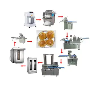 Pancake bread production line automatic Low price black rye bread bakery equipment ciabatta forming machine production line