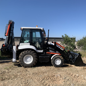 China Factory <b>Small</b> Mini Tractor 3.5 Ton 1m3 110HP Multi-Function Digger Excavator Wheel Backhoe Loader Price with Towable - Product Image 3