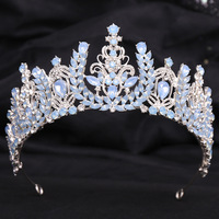 Nouvelle Couronne de Mariage et d'Anniversaire Style Europe-Amérique 2026, Meilleure Vente, Tiara Blanche Incrustée d'Alliage Style Forêt