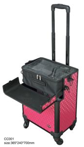 <span class=keywords><strong>Valise</strong></span> de Maquillage à Roulettes Grande Capacité Style Tendance pour Cosmétiques, Ongles, Tatouages et Manucure, avec Diamants - Product Image 2