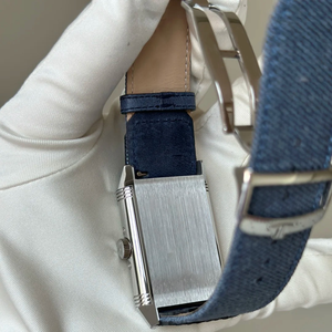 Montre mécanique de luxe pour homme Jaegeer, design Reverso Flip à double cadran, fuseaux horaires inversés, avec bracelet en cuir européen - Product Image 5