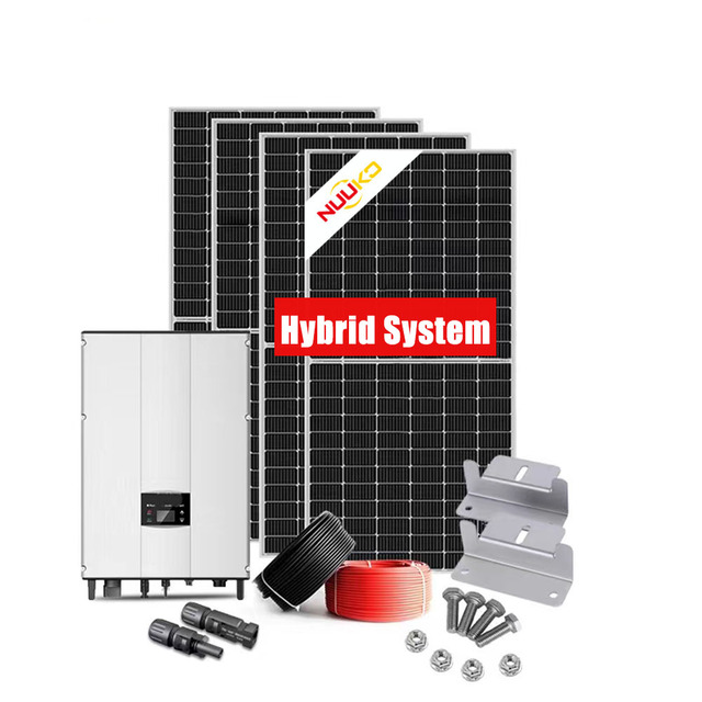 NUUKO Hybrid Solar System Solar Panel Kit 5KW 10KW Home Power Lithium Ion Battery 5KW 8KW 10KW Inverter Complete Set