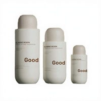 Bouteille d'emballage en plastique avec bouchon à rabat personnalisé, logo personnalisé, 100/300/400 ml, HDPE, finition mate, toucher doux, gel corporel, shampoing, revitalisant, parfum