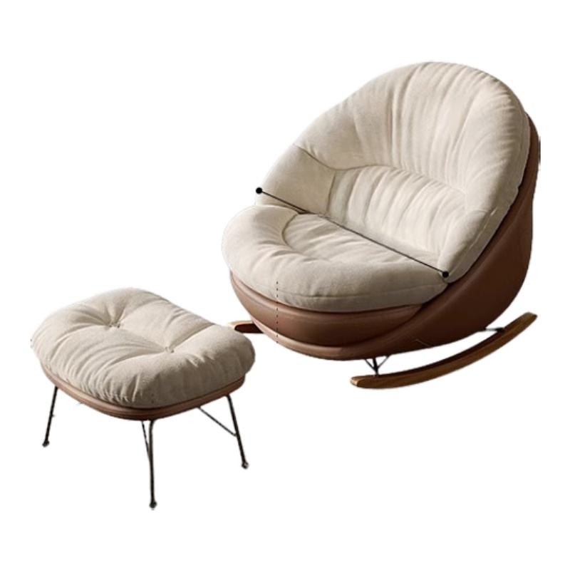 Combinación - Reposapiés para mecedora [Base blanquecina/marrón]