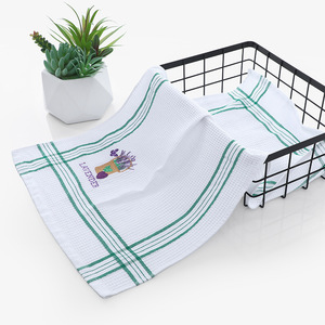 TEMU para <span class=keywords><strong>SHEIN</strong></span>, paño de <span class=keywords><strong>cocina</strong></span> de algodón bordado de secado rápido, toalla para platos, rollo de franela liso personalizado, necesidades diarias, código de barras deportivo - Product Image 6