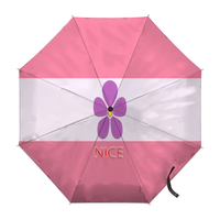 Parapluie personnalisé en caoutchouc aux tons arc-en-ciel du drapeau de la fierté gay, idéal pour les événements thématiques nocturnes et les excursions en pleine nature