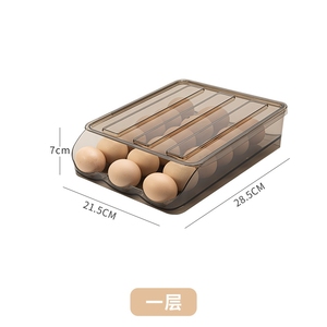 Large Capacity Egg Holder for Refrigerator Stackable Fresh Storage Box Container Organizer Bin Clear Plastic Egg Tray for Fridge