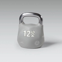 Kettlebell de compétition en acier enduit de poudre, durable, pour l'entraînement et le fitness