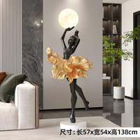 Lampes sur pied décoratives en résine de grande taille 2025, articles d'art créatifs pour le salon, décoration intérieure dans le hall d'hôtel de ballet