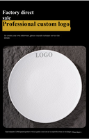 Assiettes en mélamine réutilisables pour la maison, rondes, durables, de 7, 8, 9, 10, 11, 12 pouces, avec logo personnalisé, design classique, en bambou, 8 pouces